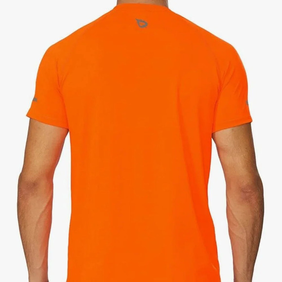 Mens baleaf quick dri reflective ORANGE work out Tshirt NWOT - Picture 2 of 7